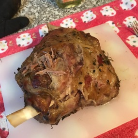 Lamb roasted for at least 5 hours and prior to shredding